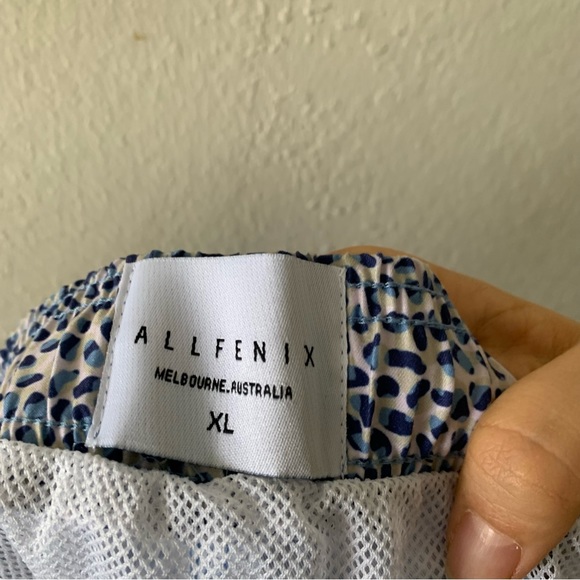 ALL FENIX Australia Pebble Leopard Abstract Print Short Blue Men Swim Trunks XL - Picture 8 of 12